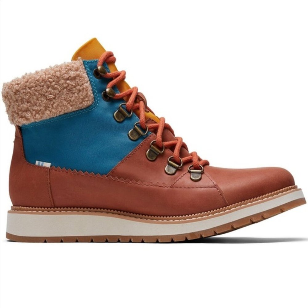 TOMS MESA WOMENS HARBOR BLUE NYLON BOOTS NWOB